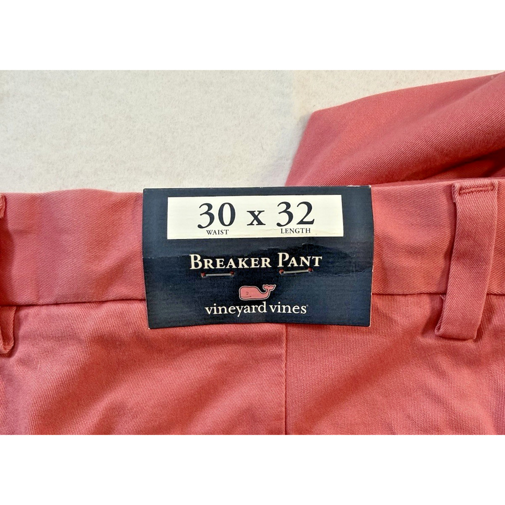 NWT Vineyard Vines breaker pant 30x32 lobster reef color pinky coral NEW - Picture 2 of 4